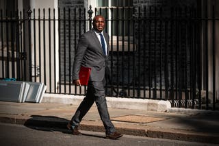 Britain's foreign secretary David Lammy arrives to attend the weekly Cabinet meeting at 10 Downing Street